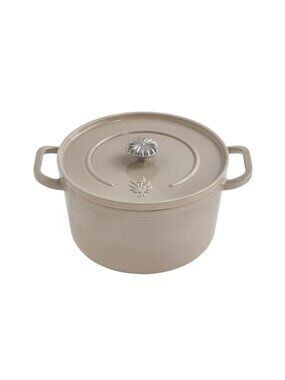 The Pioneer Woman Home Taupe Lid Agatha Enameled Cast Iron 5-Quart Dutch Oven